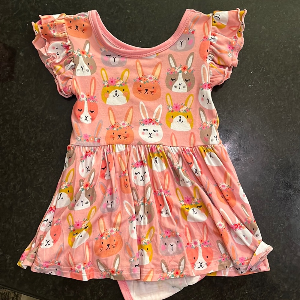 Little Sleepies Bunny Twirl Dress 12-18 months